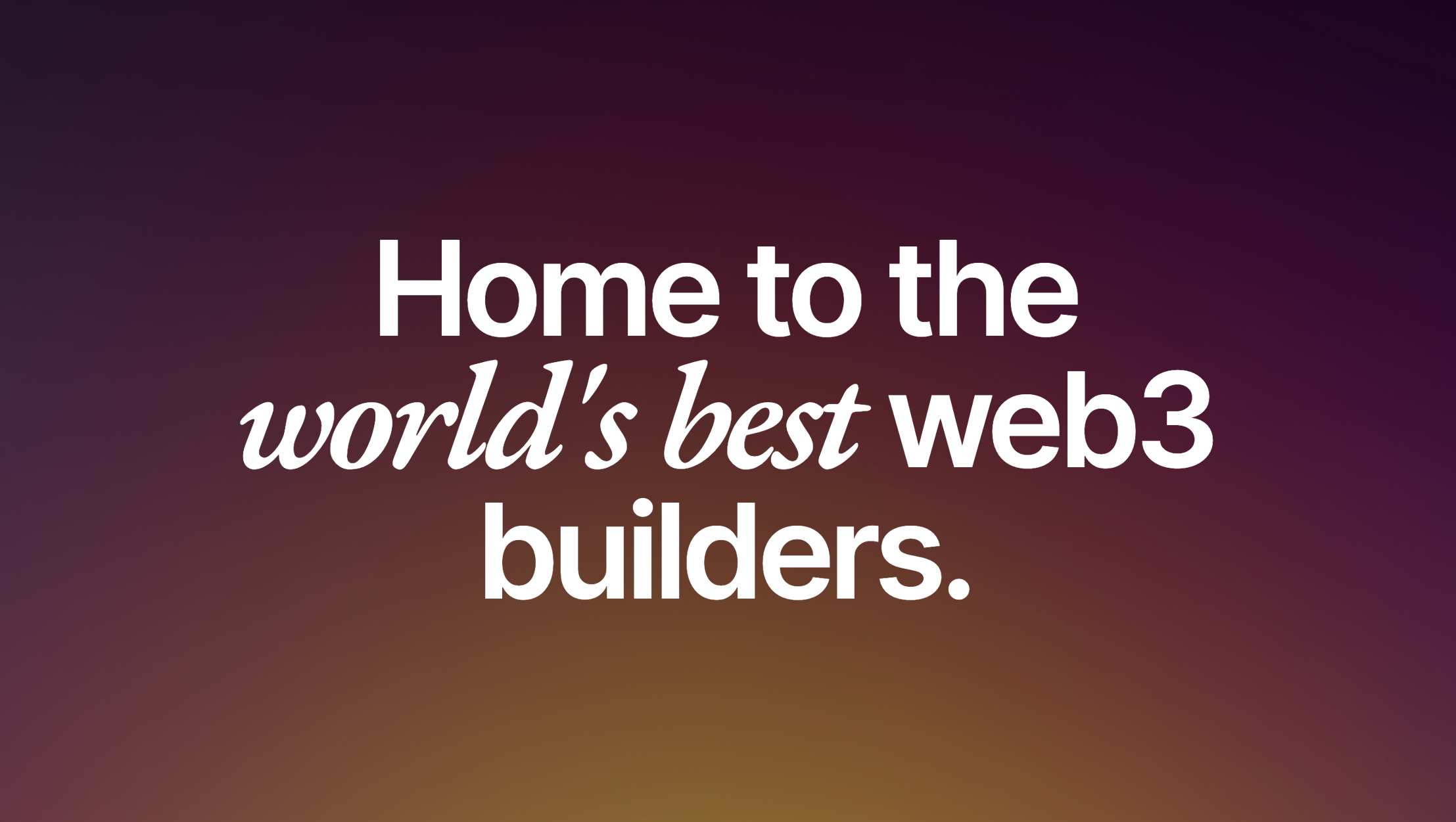 Buildspace accelerates your builder journey into web3