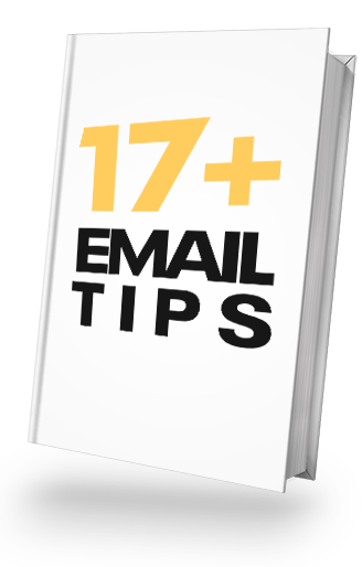 An ebook with the title 17 tips to increase your email reputation with a white cover and yellow and black title.